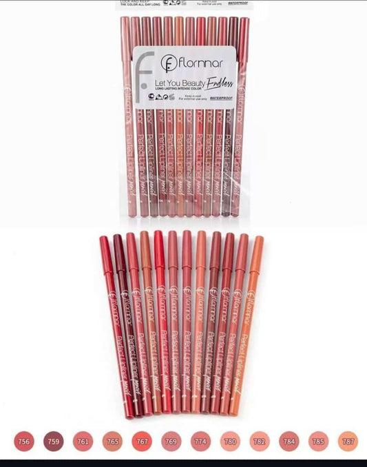 Lasting Intense Color Lipliner pencils(pack of 12)