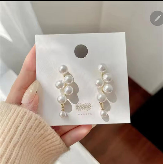 Elegant Long Pearl Drop Earrings – Trendy Dangle Earrings for Women & Girls