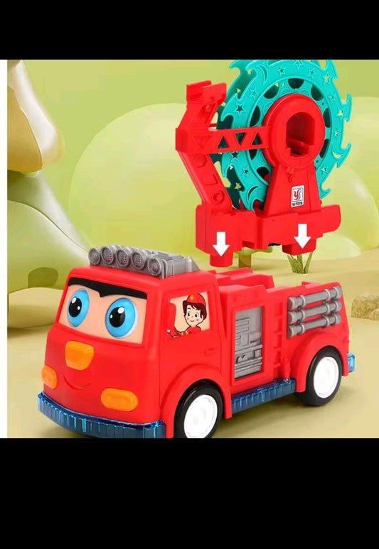 The Toys Hub Fire Rail Car Duck Swivel Slide Automatic Funny Stair